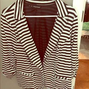 Maurice’s B&W Striped Suit Jacket